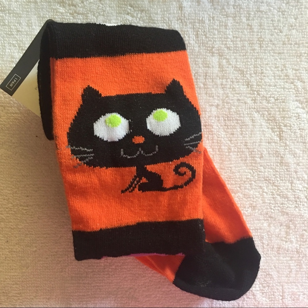 NWT Halloween owl, ghost and cat knee high socks - Picture 2 of 7